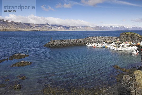 Hafen  klein  Boot  angeln  Snaefellsnes  Arnarstapi  Island