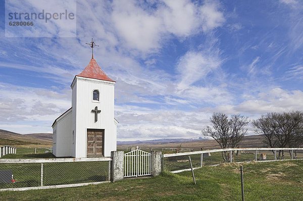 Kirche  rot  Island  Dach