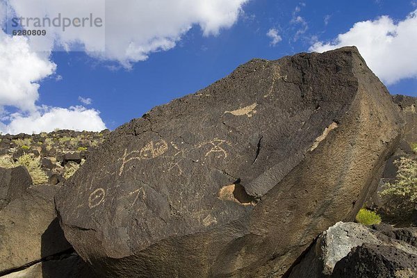Vereinigte Staaten von Amerika  USA  Monument  Nordamerika  Albuquerque  Schlucht  New Mexico  Petroglyphe