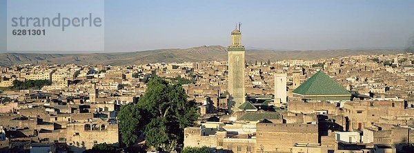 Nordafrika Skyline Skylines Ansicht UNESCO-Welterbe Afrika Marokko