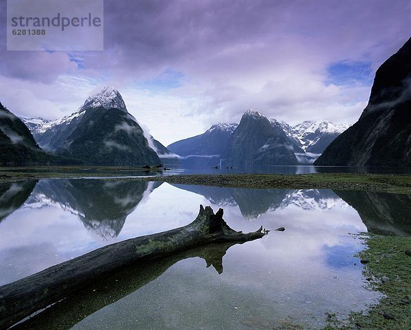 Spiegelung  Pazifischer Ozean  Pazifik  Stiller Ozean  Großer Ozean  Ansicht  neuseeländische Südinsel  Geräusch  Milford  Milford Sound  Neuseeland  Reflections