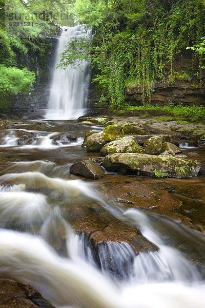 nahe  Europa  Großbritannien  Wasserfall  Brecon Beacons National Park  Powys  Wales