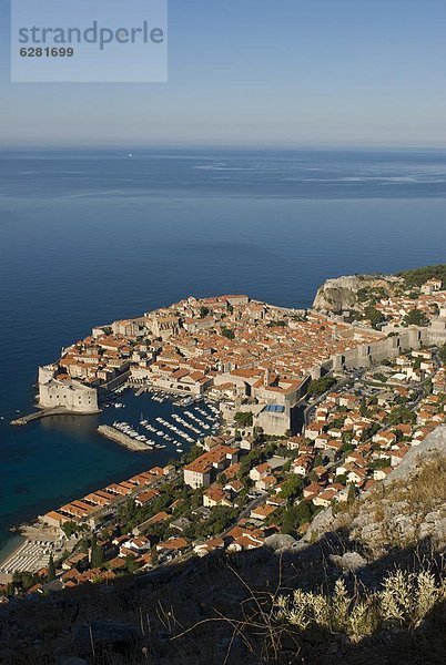Blick über die Altstadt von Dubrovnik  UNESCO Weltkulturerbe  Kroatien  Europa