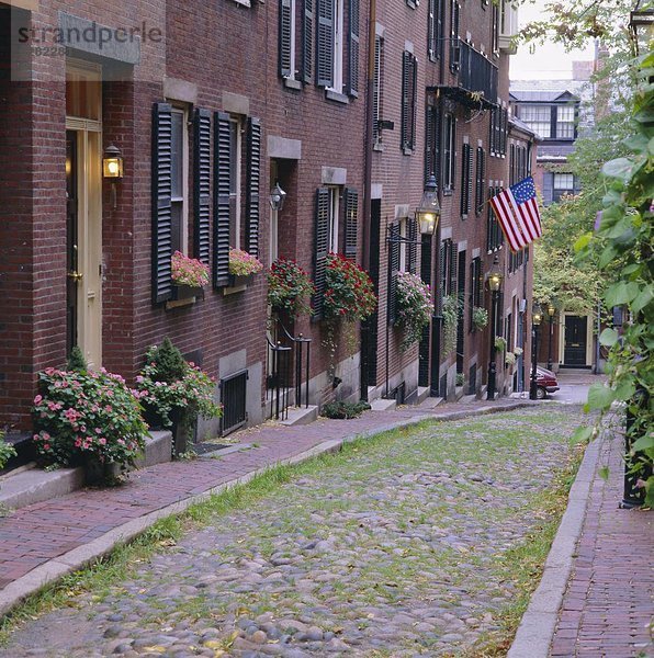 Vereinigte Staaten von Amerika USA Nordamerika Neuengland Acorn Street Beacon Hill Boston Massachusetts