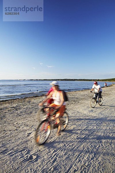 Cyclists on Pirita Beach  Tallinn  Estonia  Baltic States  Europe