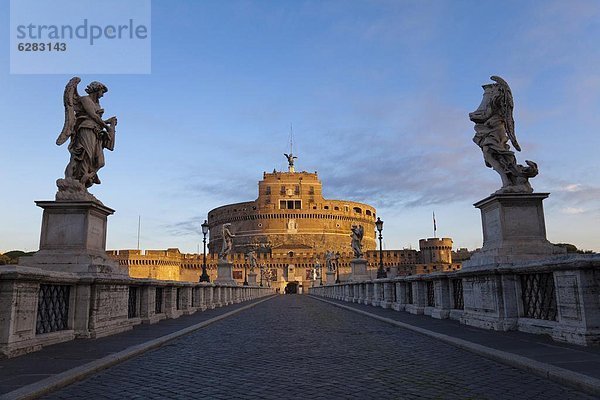 Rom  Hauptstadt  Europa  Morgendämmerung  Brücke  Engel  Latium  Italien