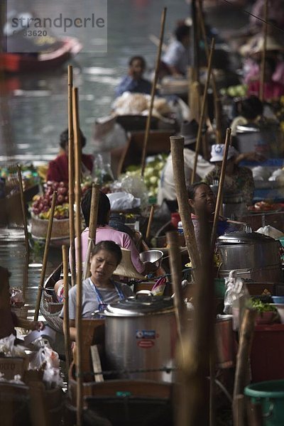 Bangkok  Hauptstadt  schwimmender Markt  schwimmende Märkte  Südostasien  Asien  Thailand