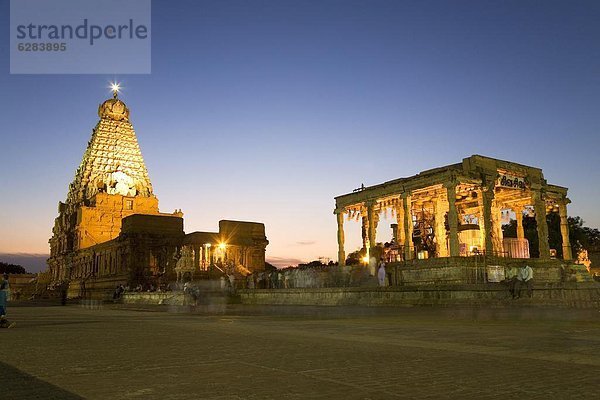 Abend  groß  großes  großer  große  großen  UNESCO-Welterbe  Asien  Indien  Tamil Nadu