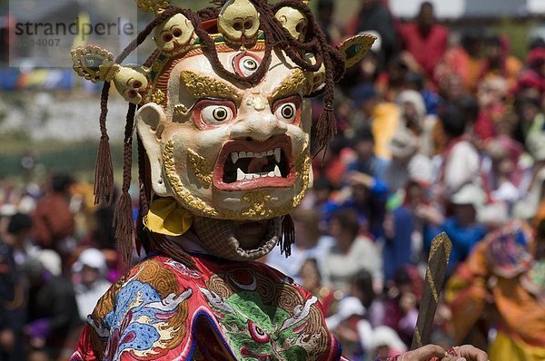 Tänzer  Religion  Gast  Festival  Größe  Asien  Bhutan  Paro