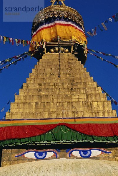 hoch  oben  nahe  fünfstöckig  Buddhismus  Asien  Nepal  Stupa