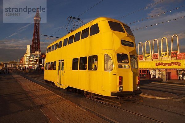 Europa  Großbritannien  Straßenbahn  Blackpool  England