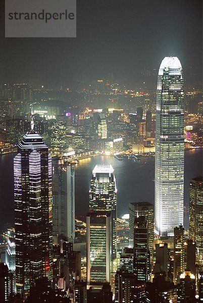 Einkaufszentrum  Skyline  Skylines  Nacht  China  Asien  Hongkong  links