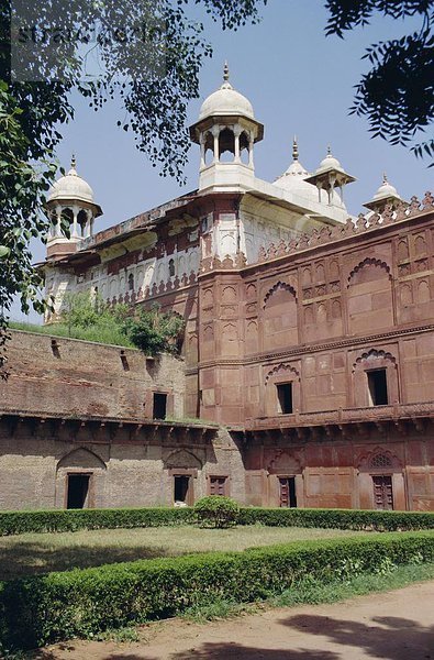 rot  Festung  bauen  Agra  Indien  Moschee  Perle  Uttar Pradesh