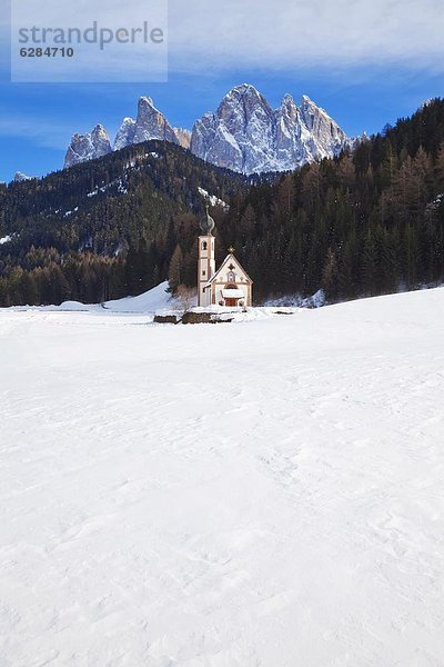 Europa  Kirche  Dolomiten  Trentino Südtirol  Italien  val di funes