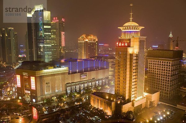 Skyline at Night  Shanghai  China