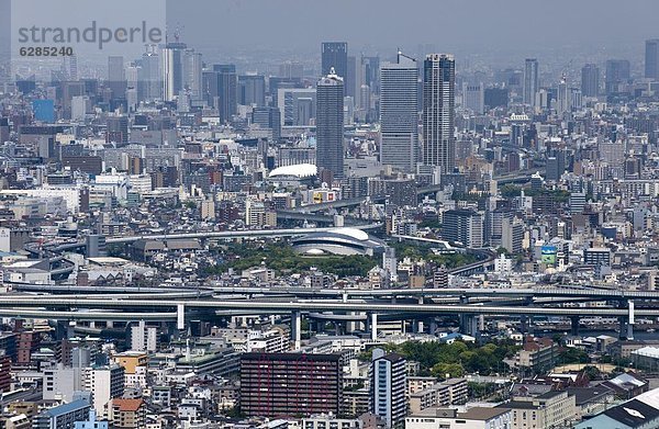 Einkaufszentrum  Großstadt  Insel  Ansicht  Mittelpunkt  über  Japan  Osaka