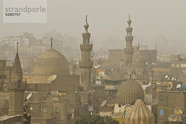 Nordafrika  Kairo  Hauptstadt  über  Afrika  Ägypten  Smog