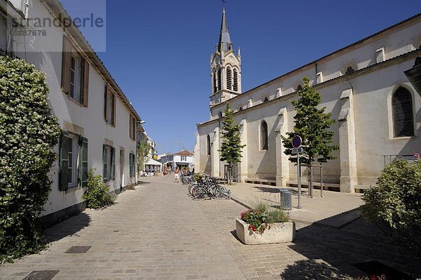 Frankreich Europa Kirche Charente-Maritime Ile de Re