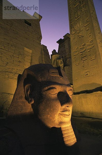 Nordafrika  Eingang  Statue  UNESCO-Welterbe  Afrika  Ägypten  Luxor