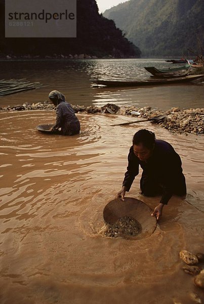 Südostasien  Vietnam  Asien  Gold waschen  Laos