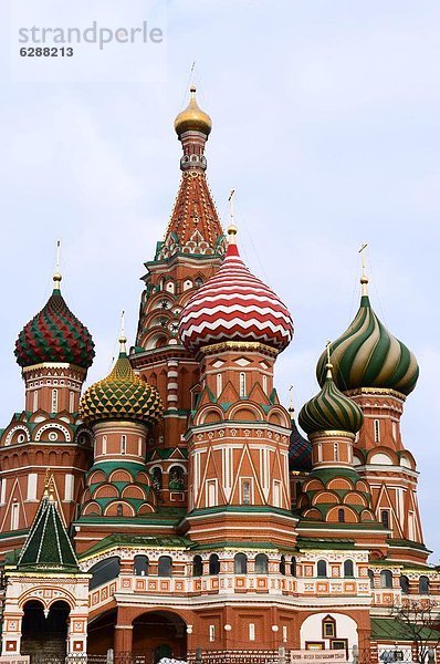 St. Basilius Kathedrale  Roter Platz  UNESCO Weltkulturerbe  Moskau  Russland  Europa
