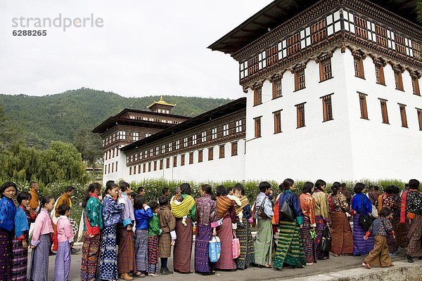 reinkommen  Frau  Festival  fünfstöckig  Buddhismus  Asien  Bhutan  Thimphu