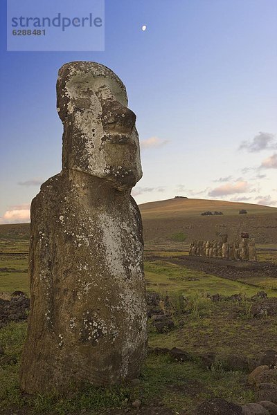 Stein Statue Einsamkeit UNESCO-Welterbe Chile Moai Südamerika