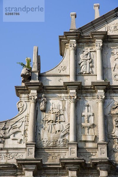 Fassade der St. Paul s Cathedral  Macau  China  Asien