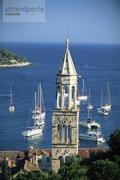 Hafen  Europa  Boot  Kirche  Kirchturm  Kroatien  Dalmatien