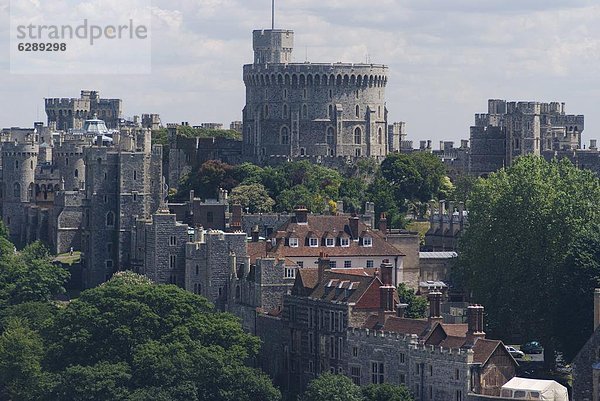 Europa Großbritannien Luftbild Berkshire England Windsor Windsor Castle