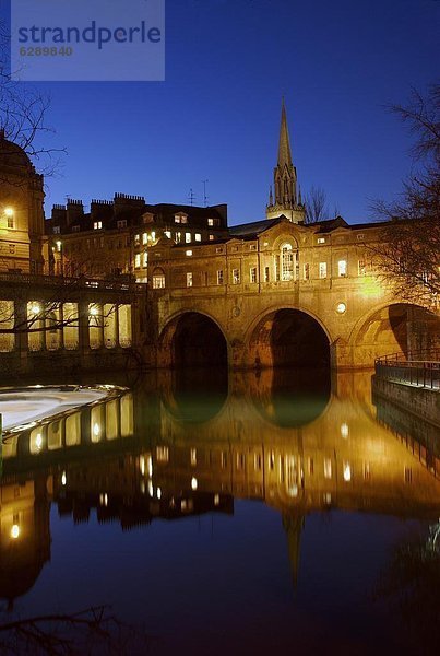 Europa  Nacht  Großbritannien  Brücke  Fluss  UNESCO-Welterbe  England