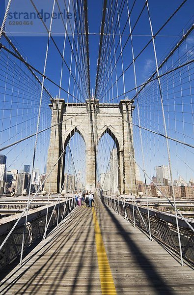 Brooklyn Bridge  New York City  New York  Vereinigte Staaten von Amerika  Nordamerika