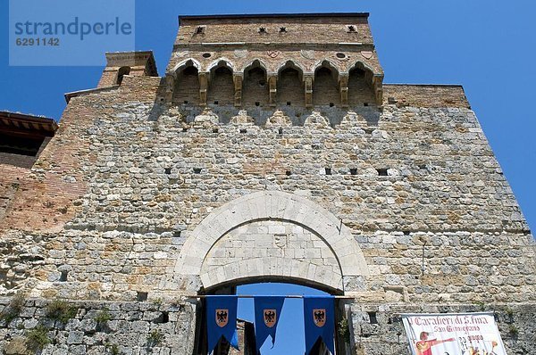 Stadtmauer  Europa  UNESCO-Welterbe  Italien  San Gimignano  Toskana