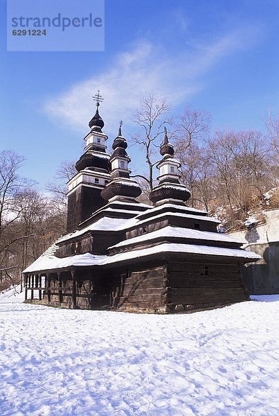 Geschenk Prag Hauptstadt Europa flirten Dorf Tschechische Republik Tschechien Smichov russisch orthodox russisch-orthodox Jahrhundert Christ Schnee