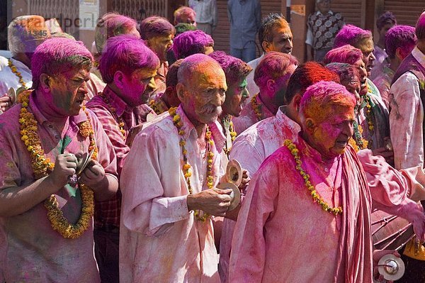 Mann  gehen  Religion  Festival  Asien  Indien  Jaipur  Prozession  Rajasthan