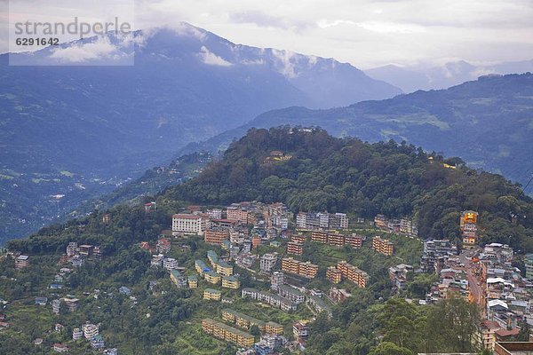 Gebäude  Großstadt  Ansicht  Seilbahn  Asien  Indien  Sikkim