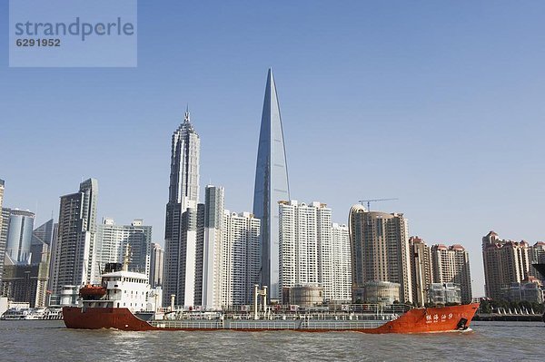Skyline  Skylines  Finanzen  Globalisierung  Zimmer  China  Asien  neu  Pudong  Shanghai