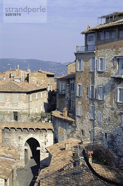 Europa Gebäude Stadt Eingang Italien Umbrien