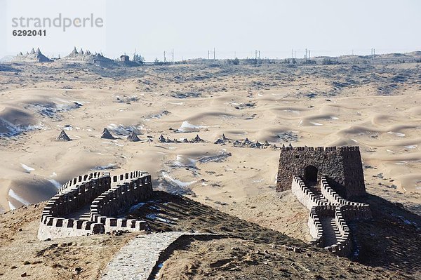 nahe  Wand  Wüste  Sand  groß  großes  großer  große  großen  Düne  China  UNESCO-Welterbe  Asien
