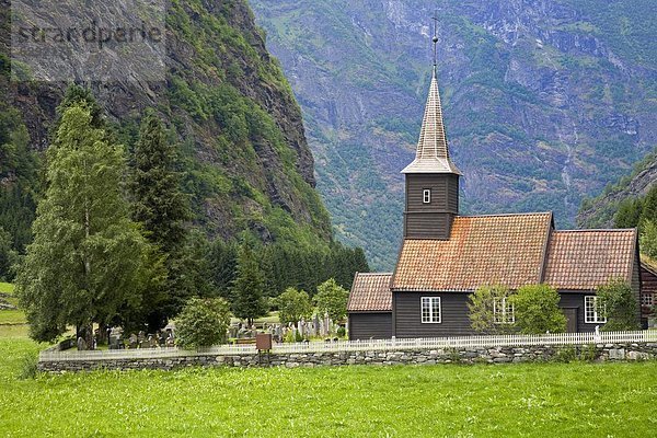 Europa flirten Tal Kirche Norwegen Skandinavien