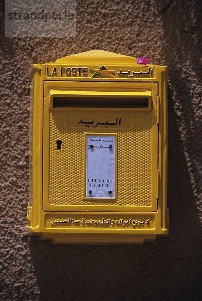 Gelbe Post Box  Nordafrika  Marokko