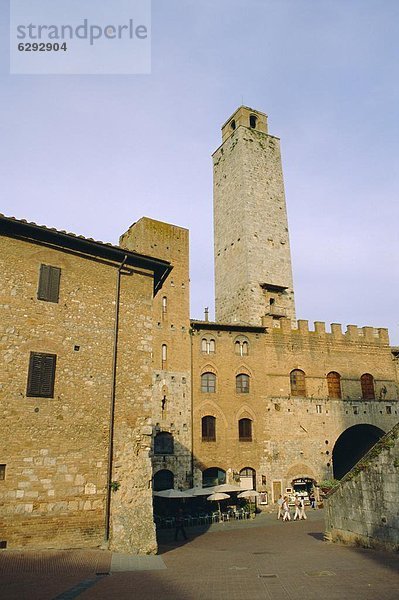 Palazzo Vecchio del Podesta  Piazza del Duomo  San Gimignano  Toskana  Italien