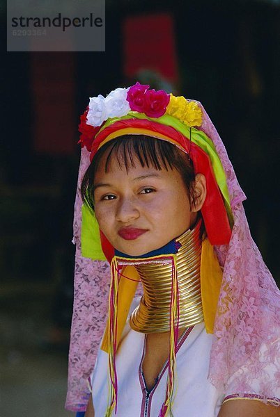 Portrait  Frau  lang  langes  langer  lange  Asien  Thailand  Volksstamm  Stamm
