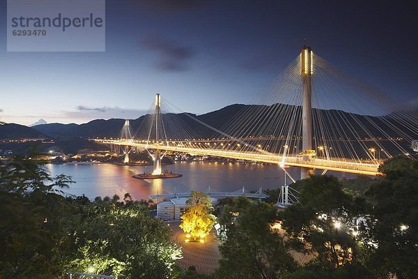 Brücke  China  Feng Shui  Asien  Abenddämmerung  Hongkong