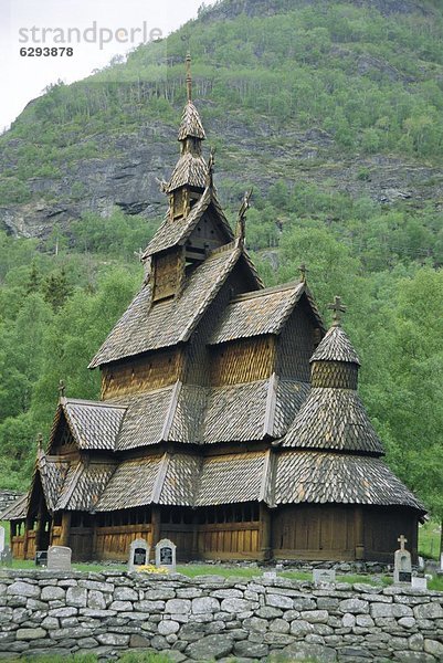 Europa Norwegen Borgund Skandinavien