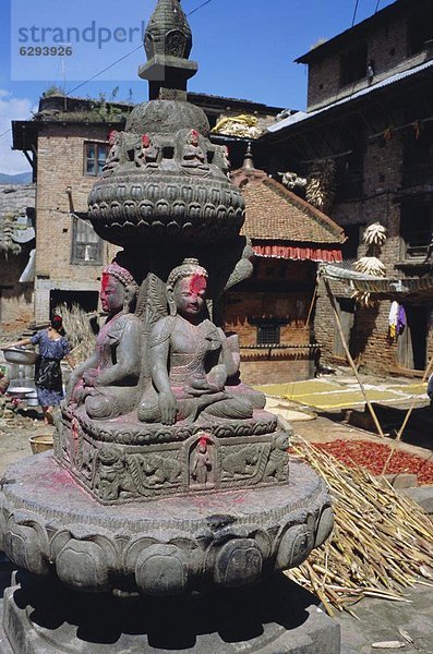 schnitzen  Stupa  Asien  Buddha  Nepal