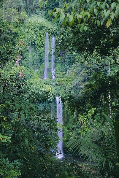 Vulkan  Wasserfall  Indonesien  Lombok