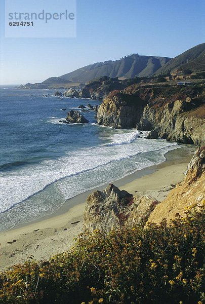 Vereinigte Staaten von Amerika  USA  Felsen  Küste  Bundesstraße  vorwärts  1  Big Sur  Kalifornien