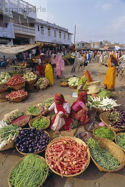 Frucht  Straße  Gemüse  Verkäufer  Indien