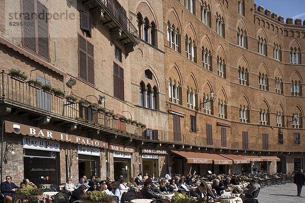 Piazza del Campo Platz  Siena  Toskana  Italien  Europa